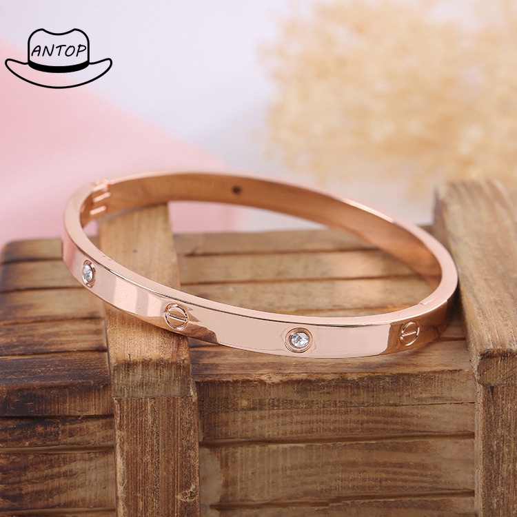 Antop！Gelang Titanium Diamond Untuk Pria / Wanita