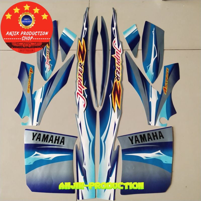 Striping Sticker yamaha jupiter z biru 2004 list body standar berkualitas termurah