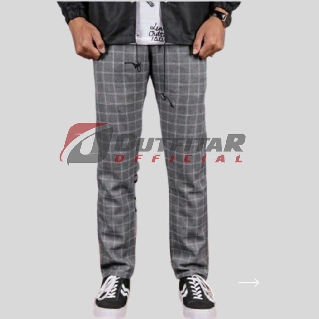 Celana Panjang Pria Tartan Long Pants Kotak Kotak Hight Quality Premium