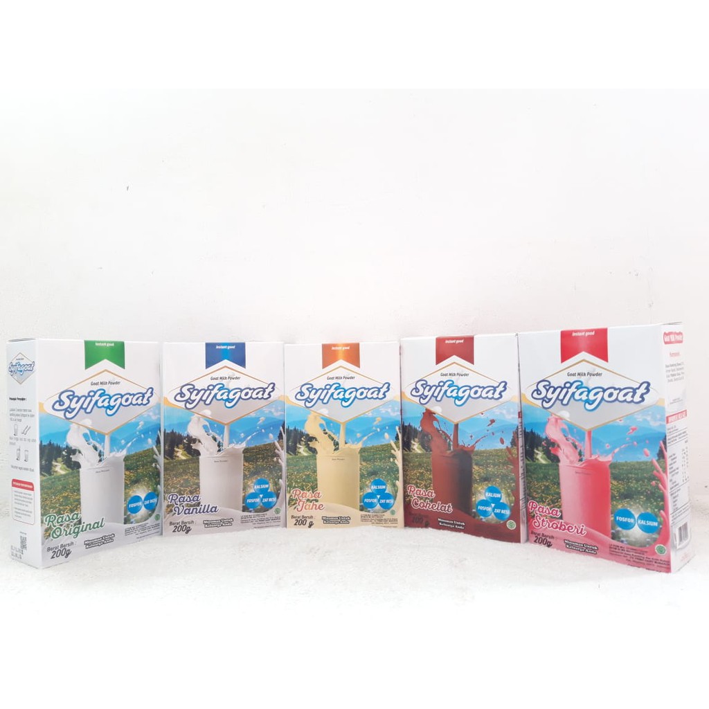 

Susu Kambing Etawa SYIFAGOAT Bubuk plus Gula Jagung Aneka Rasa