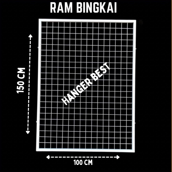 Ram Jaring Ukuran 100 x 150 CM Bingkai Coating Putih