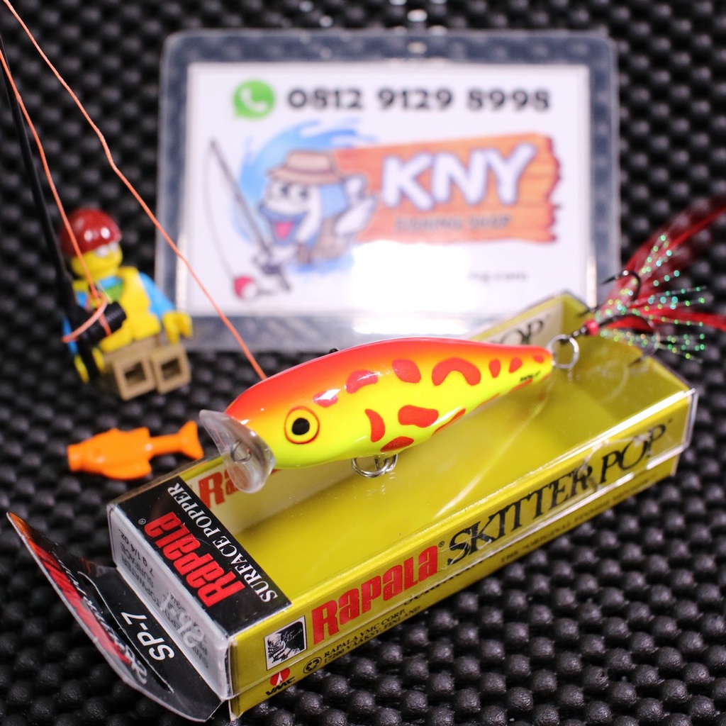 Rapala 7cm Skitter Pop 7 ORANGE FROG Umpan Popper Lure Minnow UL
