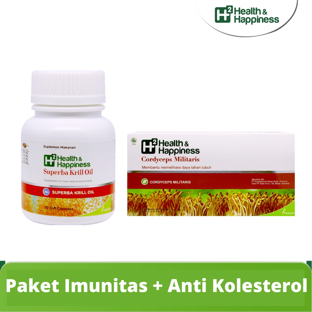 Paket H2 Cordyceps + H2 Krill Oil