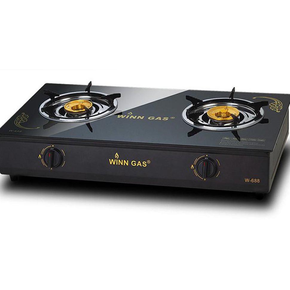 Promoo Kompor Gas 2 Tungku Winn Gas Kompor Gas 2 Tungku Glass W688