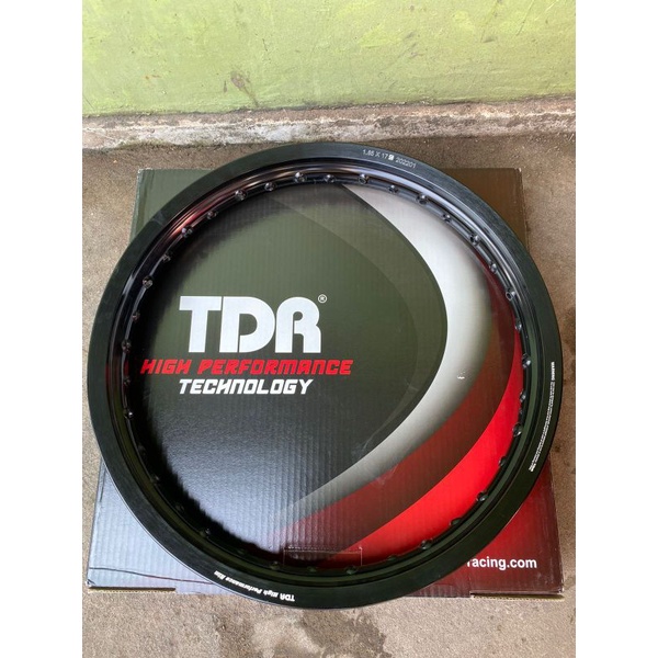 Velg TDR hitam gilap black glossy