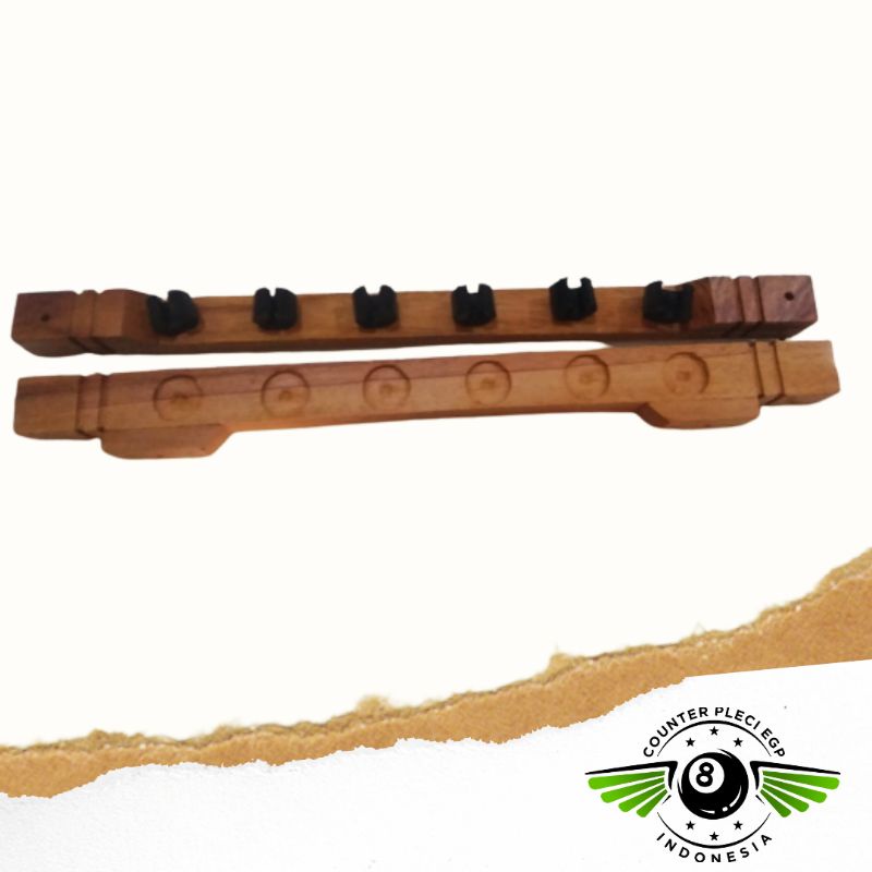 RAK STIK BILLIARD DINDING RAK STICK BILLIAR TEMPEL RAK STIK BILYARD KAYU ISI 6 STIK BILYAR RAK STICK