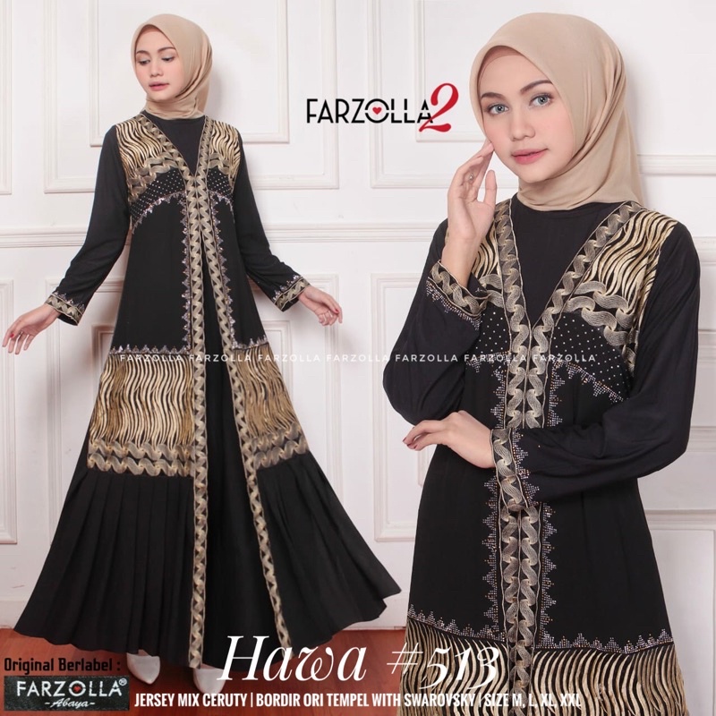 Abaya Turkey | Hawa #513 | Busana Arab Muslimah Original by Farzolla