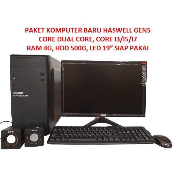 PAKET KOMPUTER BARU HASWELL CORE i3-4170, CORE i3-4160, CORE i3-4150, CORE i5-4460, CORE i5-4590, CORE i5-4570 BARU SIAP PAKAI.