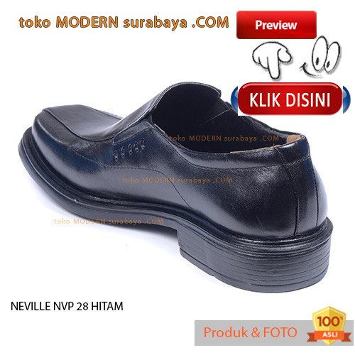 NEVILLE NVP 28 BLACK NO 39 Sepatu Pria Pantovel Slip On Casual