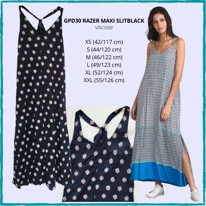 Dress Branded Wanita - GAP 30 RAZER MAXI SLITBACK