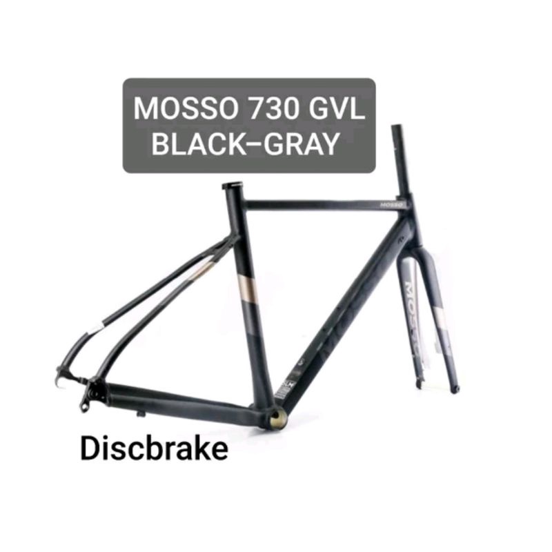 Frame Roadbike Mosso 730GVL Gravel Black-Gray . Rangka Sepeda Road Bike 730 gvl moso discbrake