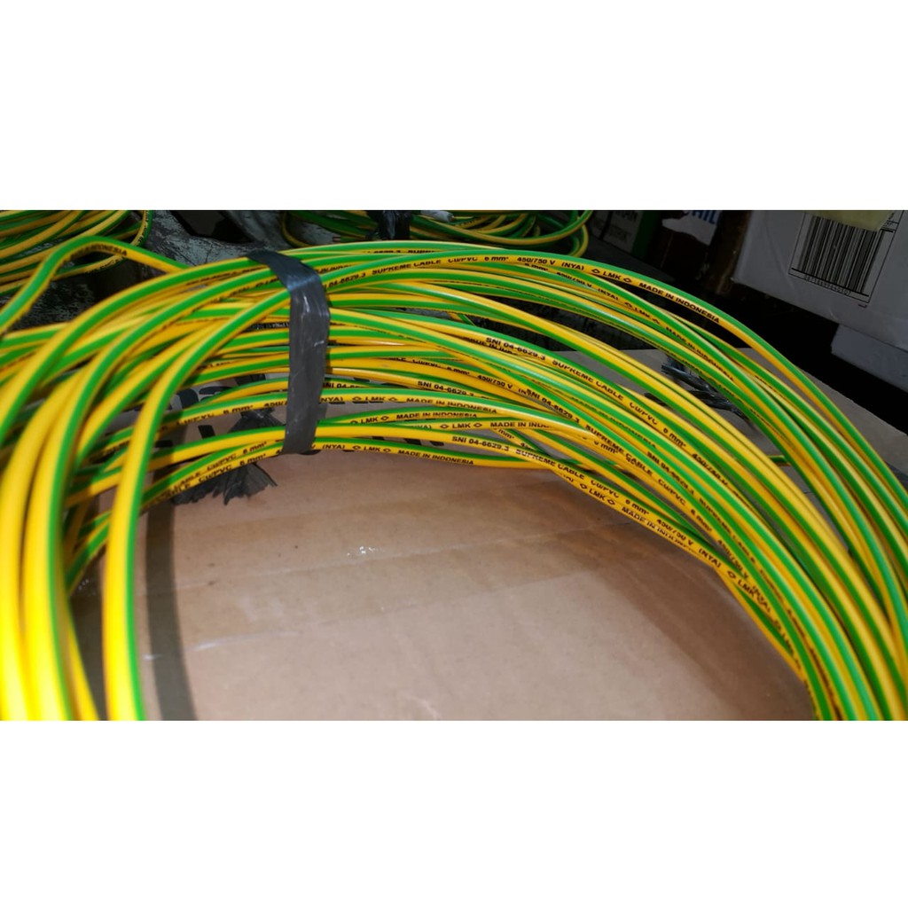 SUPREME NYA 6mm / Kabel tunggal / Kabel grounding arde eceran ( Per 1mtr )