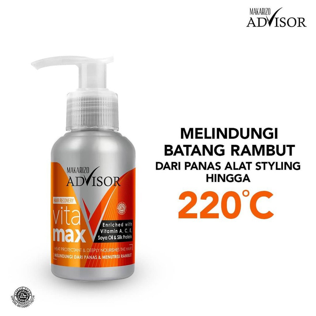 ❤ RATU ❤ Makarizo Advisor Hair Recovery Vitamax 50ml Vitamin Rambut BPOM✔️