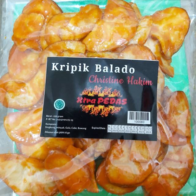 

Kripik Balado Xtra Pedas Christine Hakim 250gram