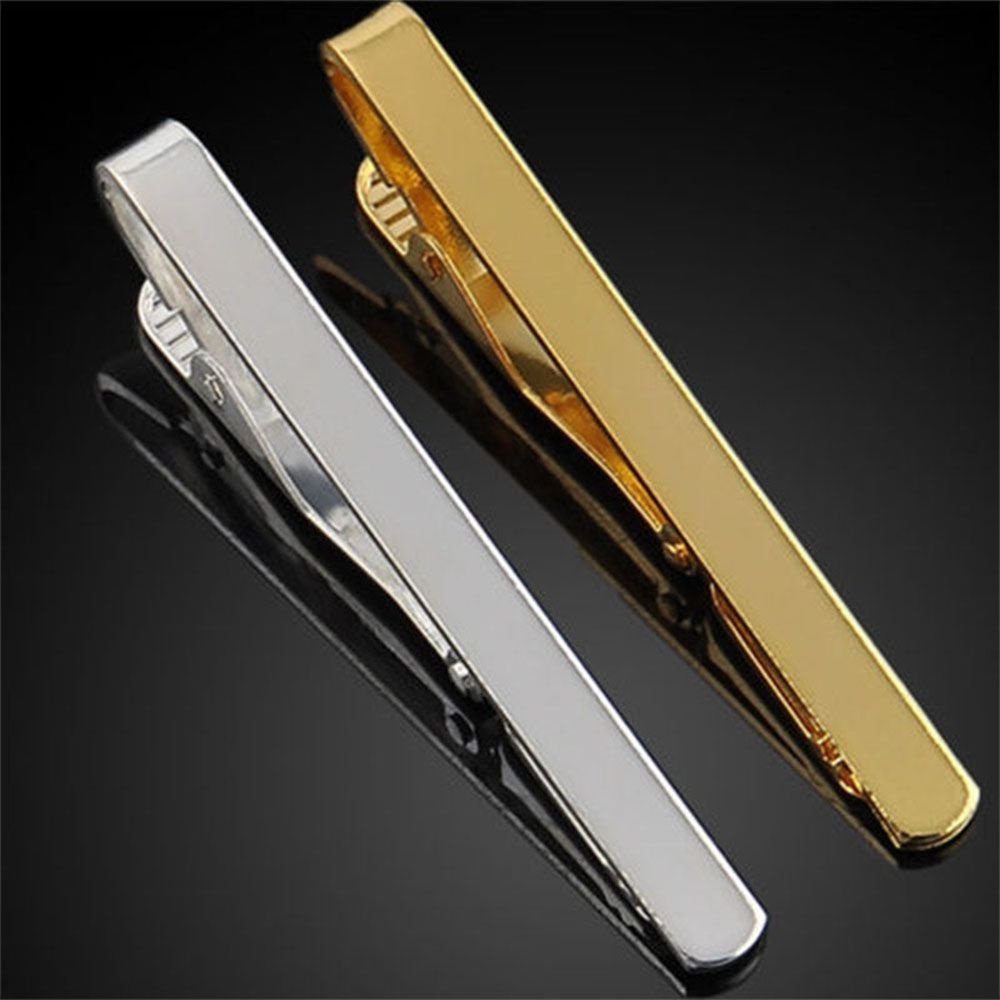 MXBEAUTY Fashion Metal Tie Clip Pin New Arrival Suit Clip Necktie Clasp Trendy Stainless Steel Silver Gold Toned Practical Hot Sale Simple for Men Gift/Multicolor