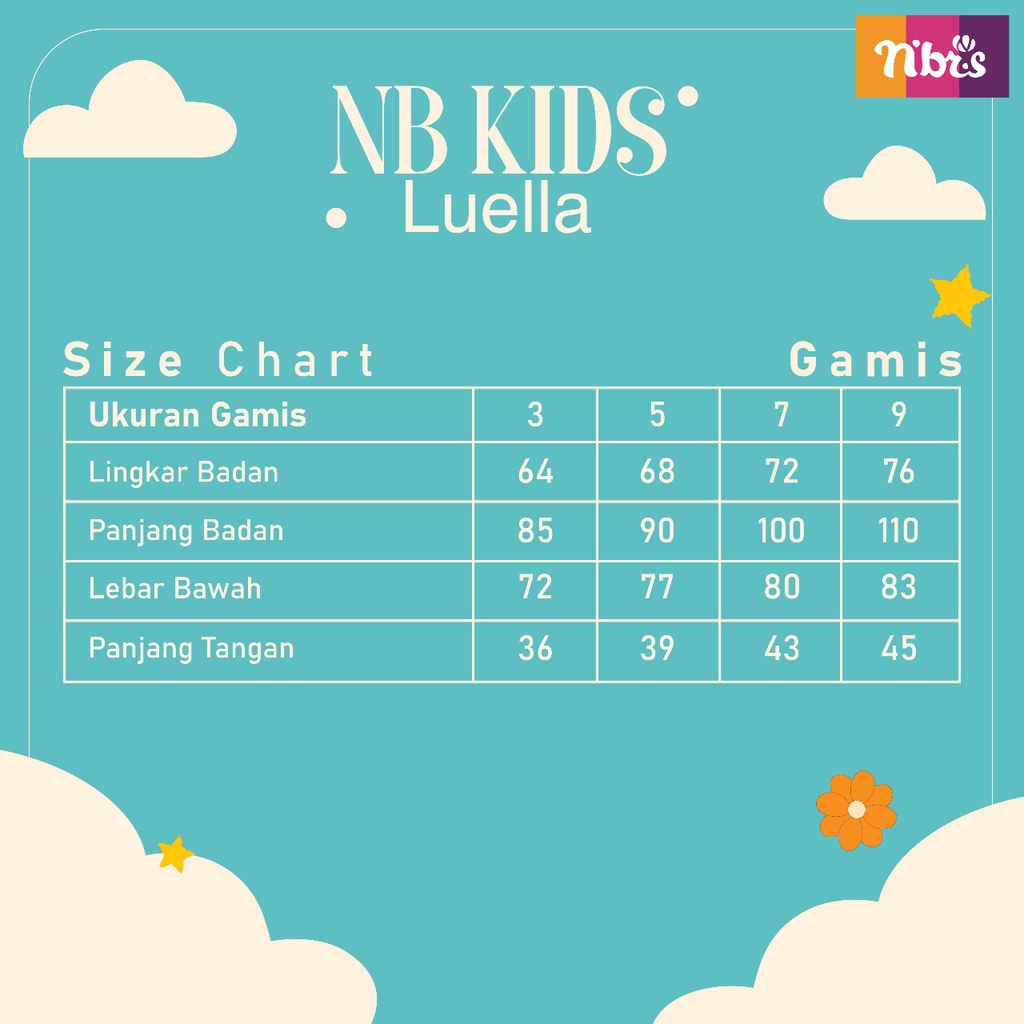 NIBRAS GAMIS ANAK NB KIDS LUELLA Bahan Cordova Gamis Anak Model Terbaru