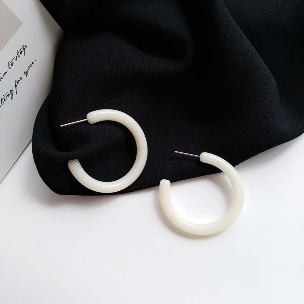 Needway Anting Hoop Wanita Manis Gadis Korea Anting Resin