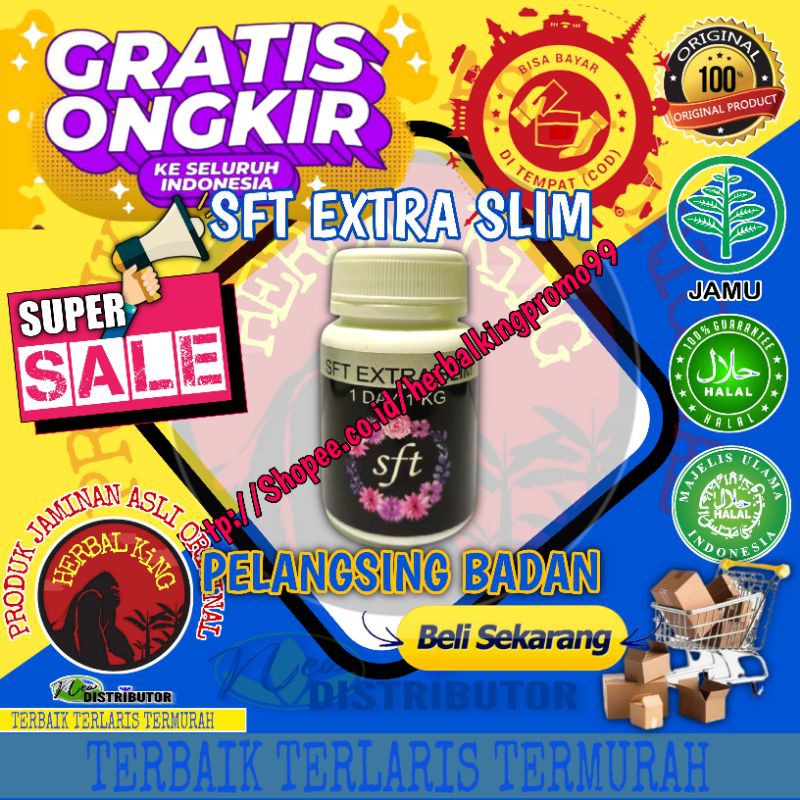SFT EXTRA SLIM 1 DAY 1KG ASLI 100% ORIGINAL OBAT PELANGSING BADAN PEMBAKAR LEMAK TUBUH HERBAL BPOM