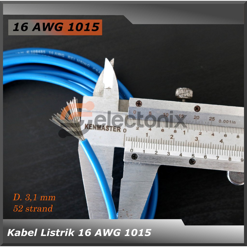 Kabel Listrik 16 AWG | UL1015 [1m]