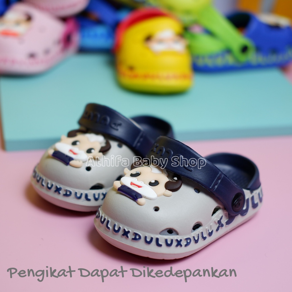 Sepatu Sandal Anak Baim  Laki Lelaki Perempuan Usia 6 Bulan 1 2 3 Tahun Karakter Sendal Gunung Karet Balita Prewalker Bayi Cewek Cowok -Dulux358e-