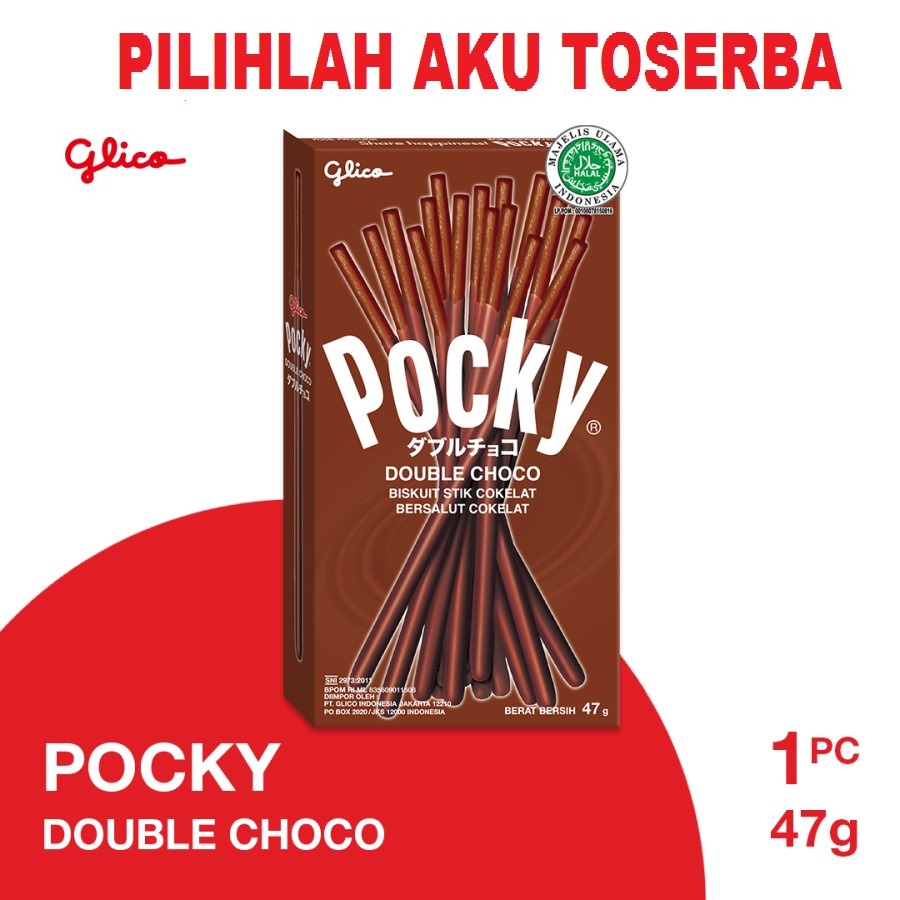 Glico Pocky REGULAR PACK DOUBLE CHOCO - (HARGA PER BOX)