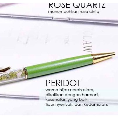 

♣ Creative Ballpoint Pen Pulpen Fengshui Crystal Healing Stone (PEN01) - Labradorite ❇