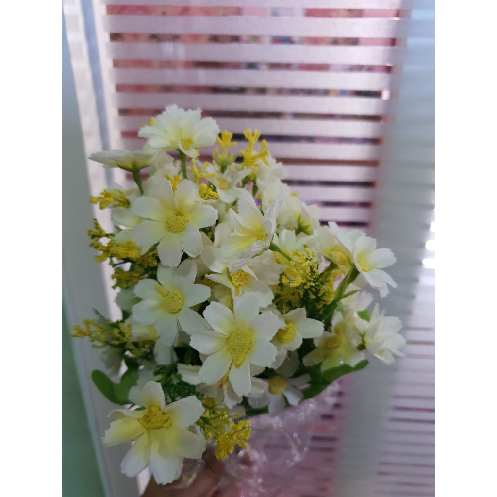 BUNGA CRYSANT / BUNGA KRISAN ARTIFICIAL / BUNGA PLASTIK CRISAN / BUNGA MAWAR-PUTIH