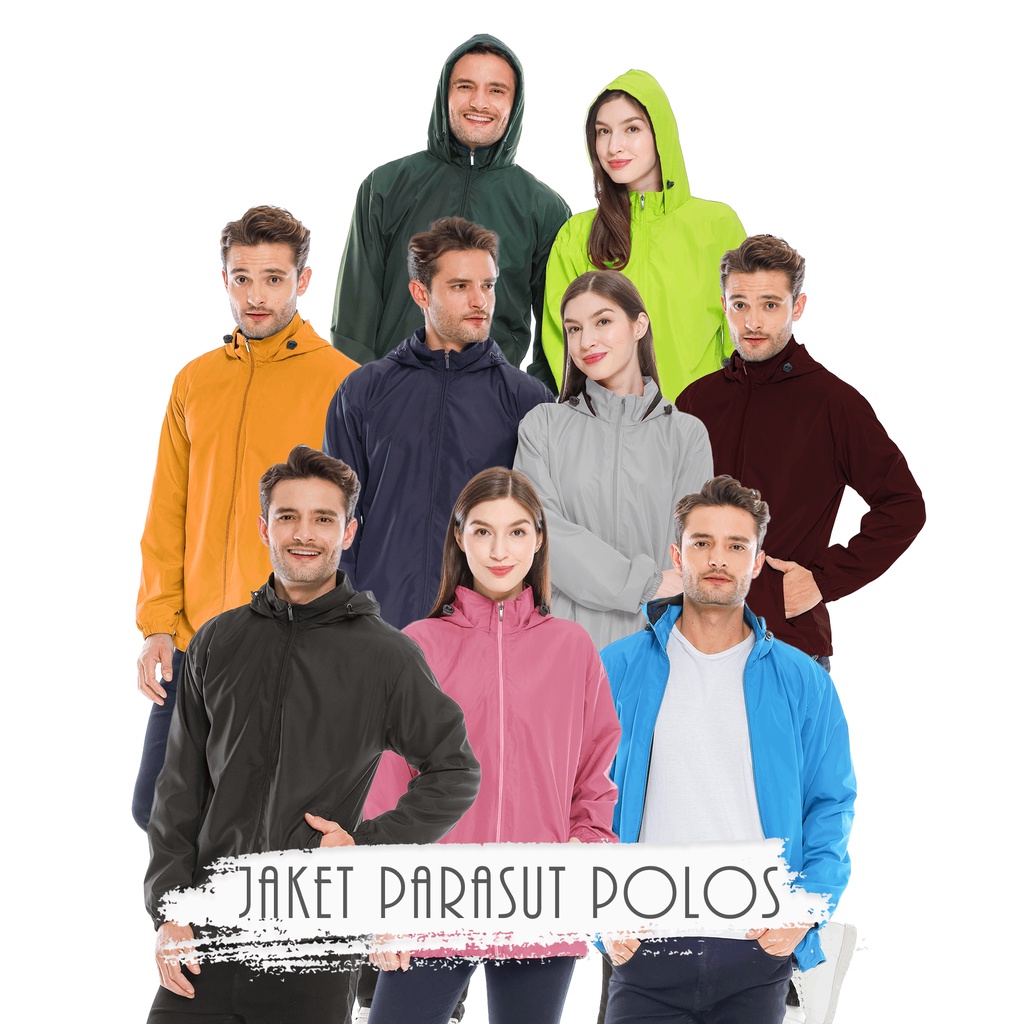 Jaket Parasut Sport Polos Premium