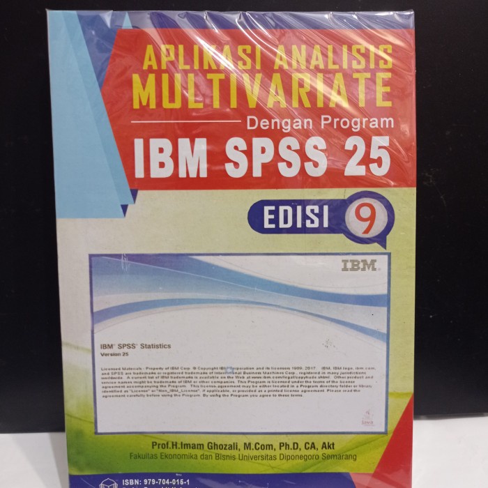 Buku APLIKASI ANALISIS MULTIVARIATE DENGAN PROGRAM IBM SPSS 25