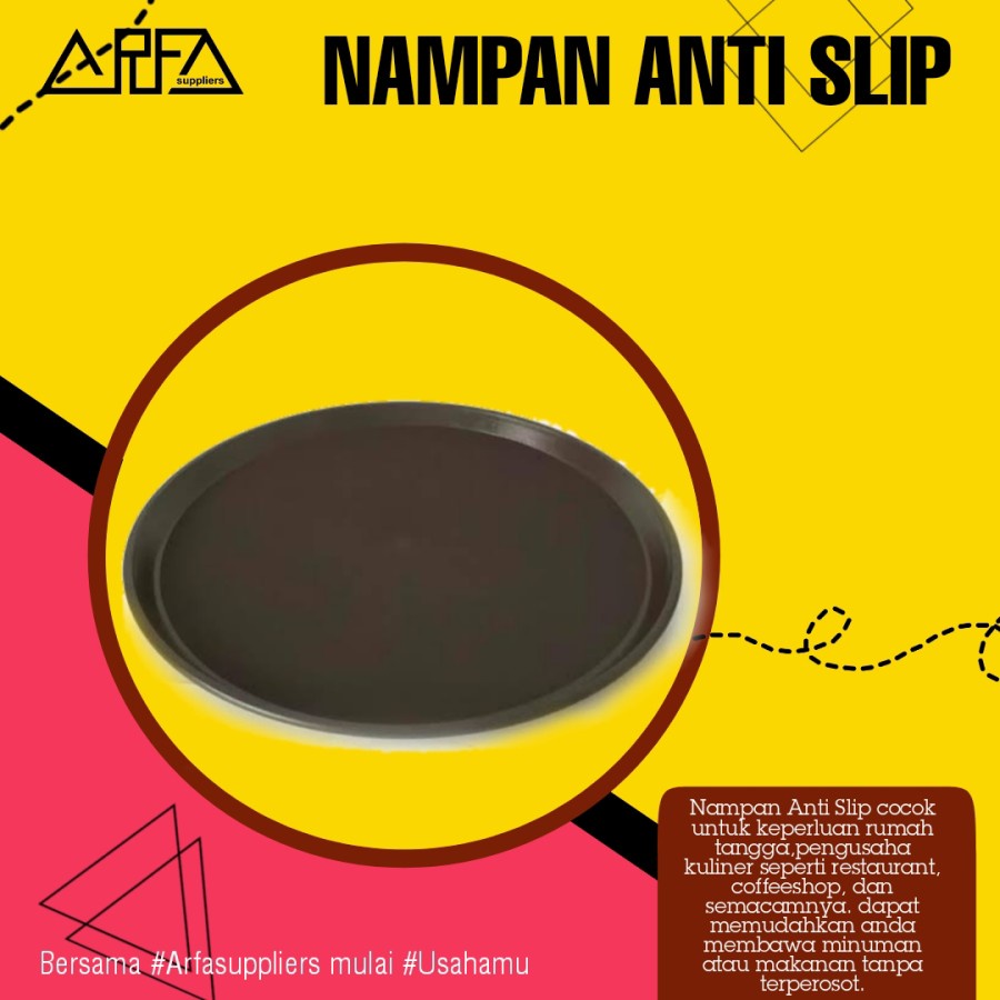 Nampan / Tray / Baki Anti Slip Bulat 35cm