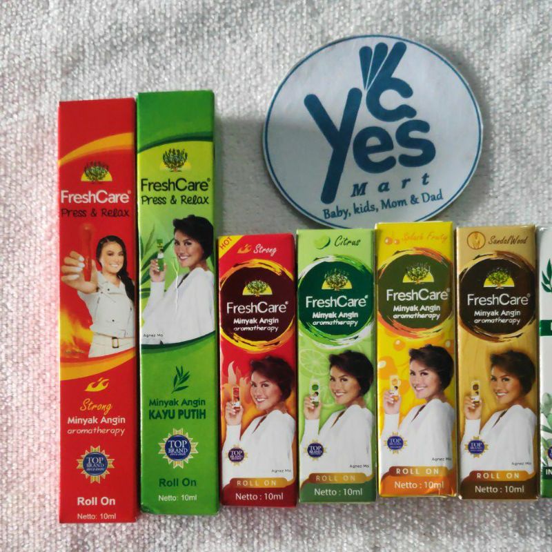 COD Freshcare fresh care Roll On 10ml minyak angin Citrus Strong Kayu Putih Press &amp; Relax Sandalwood Citrus Green Tea Splash Fruity Teens Bubble Gum Happy Cherry Passion Fruit Sports Green Tea Eucalyptus MIX Inhaler aroma terapi Gosok top brand