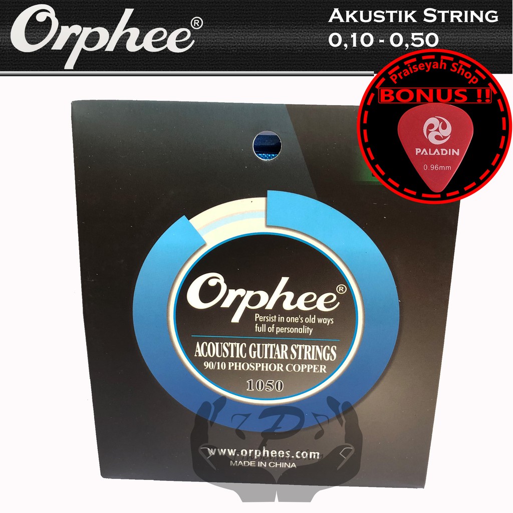 Senar Gitar Akustik String 0,10 Orphee SA37 Phosphor Copper SA 37