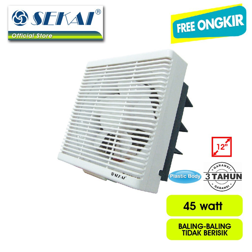 Sekai Wall Exhaust Fan WEF 1290 Kipas Angin Dinding Tembok sekai