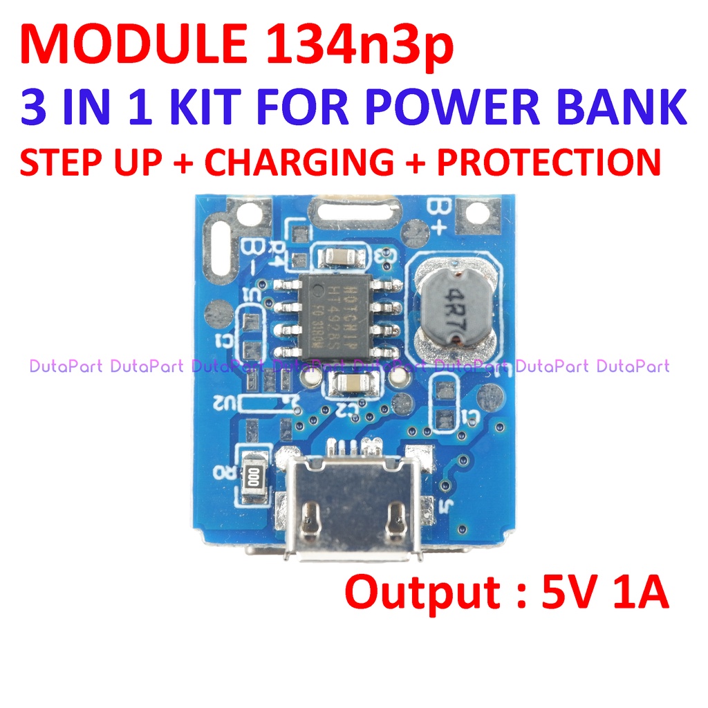 Module 3IN1 Step Up Plus Charging Plus Protection Kit For Power Bank Output 5V 1A