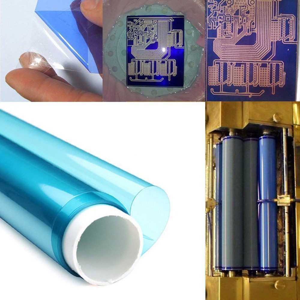 AUGUSTINA Convenient Photosensitive Film Portable Circuit Production Dry Film Replace Circuit Photoresist Sheets Circuit Board Instead 30CMx1M PCB Board Photographic Plate/Multicolor