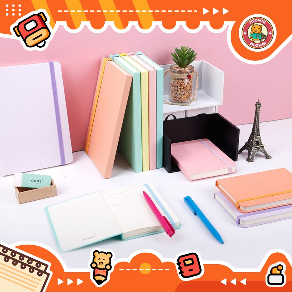  Buku  Tulis Note Book Hard Cover  A5 Warna  Pastel Macaron 