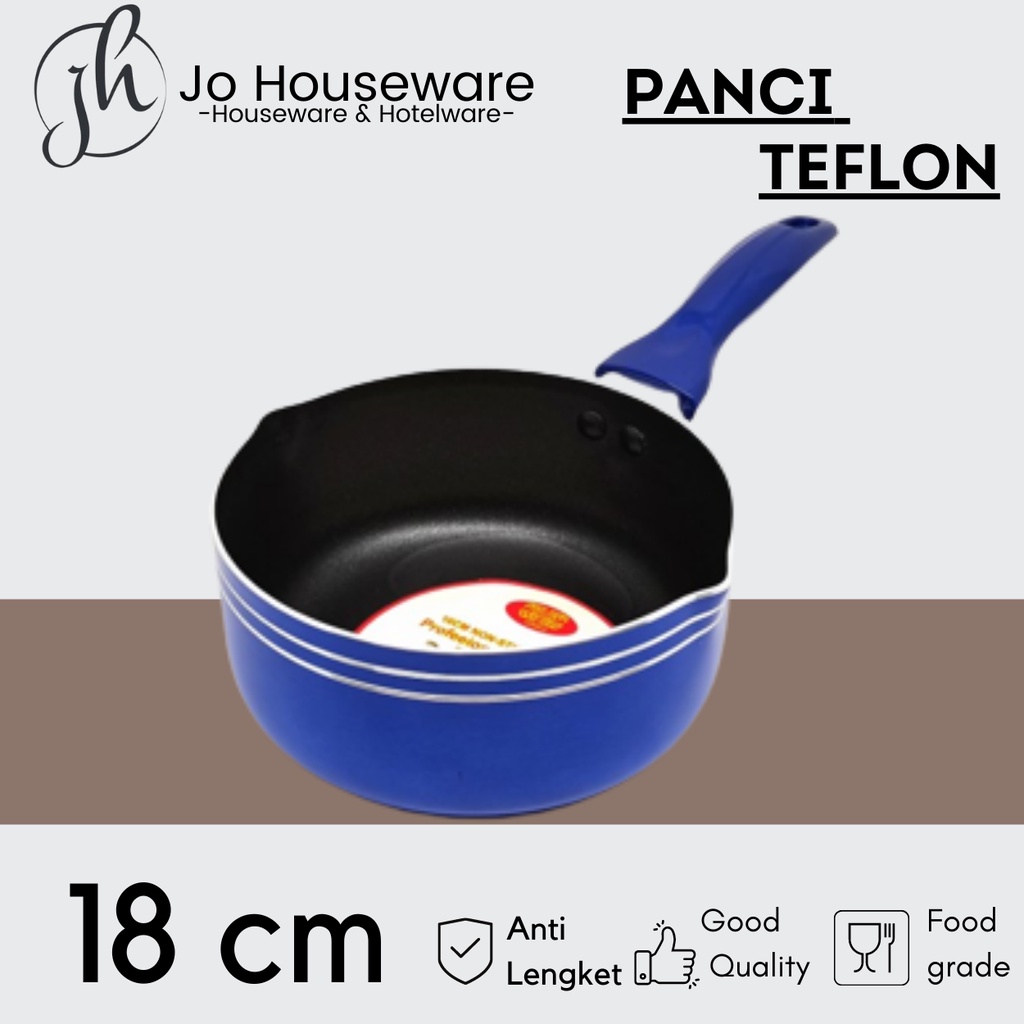 Panci saucepan 18 cm ginka / panci susu teflon ginka 18 cm