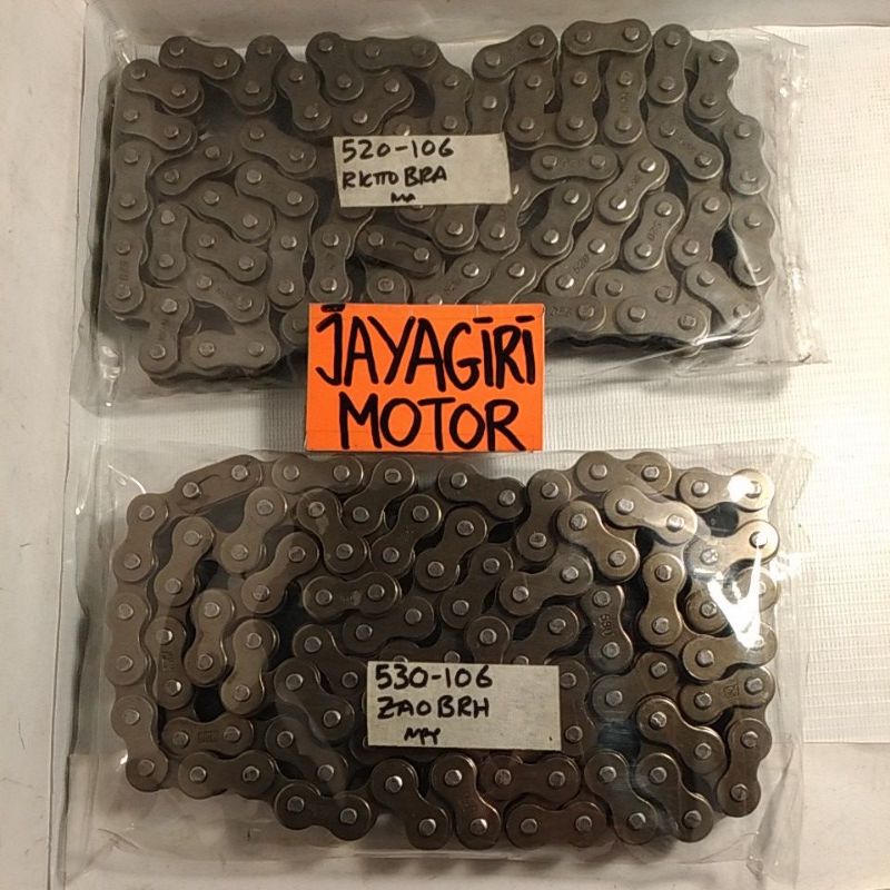 Rantai Roda 520 530 106L Gear Set Roller Chain 520-106L 530-106L 520-106 530-106 Kit Rante Roler CBR