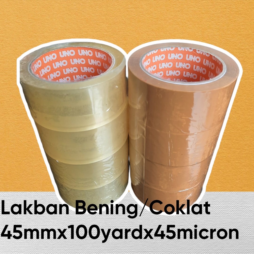 

Lakban opp tape 45 x 100 yard berkualitas daimaru 45 micron