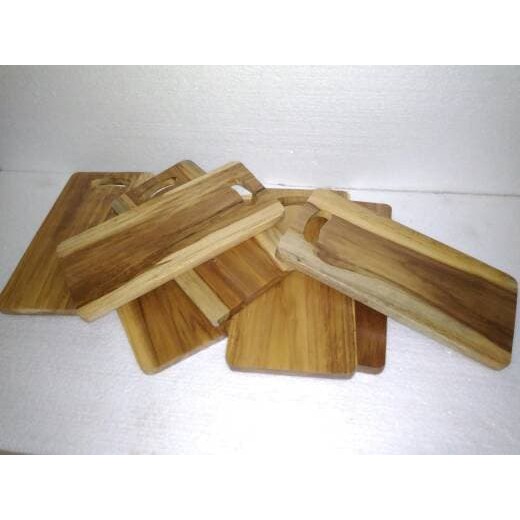 Talenan Kayu Jati 30x15 persegi MURAH TEBAL / Wooden Cutting Board