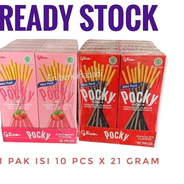 

5.5 Product HOT Pocky Mini / Kecil 1 pak isi 10 kotak x 21 gram Strawberry dan Coklat (Pengemasan dengan kardus)