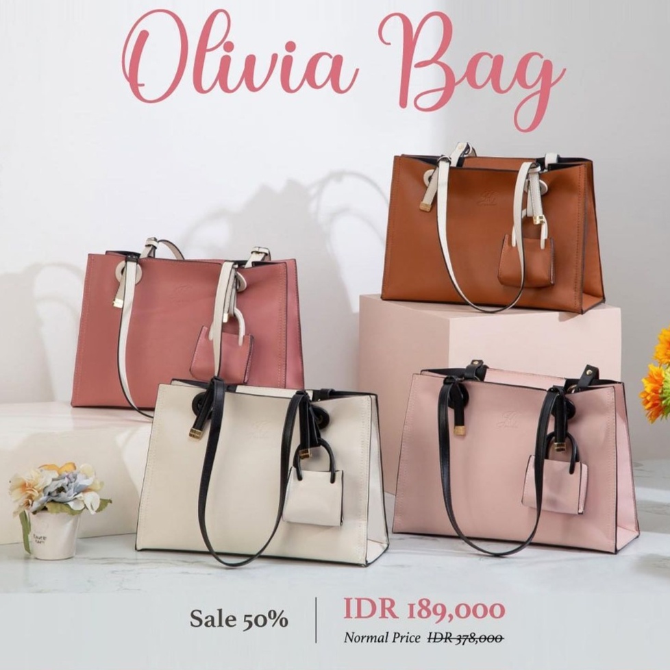 Olivia Bag Jims Honey Tas Besar Kantor Kerja Kuliah Wanita Import