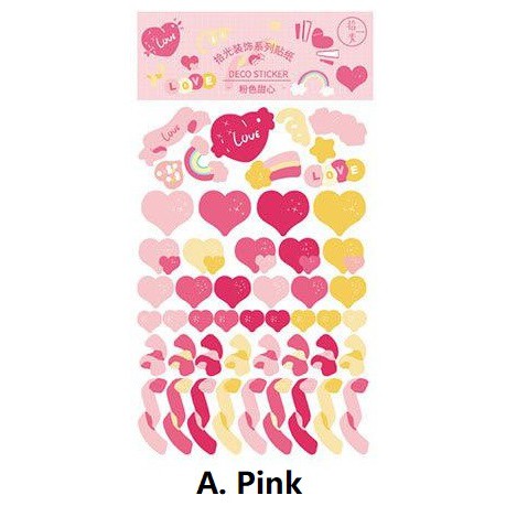 [MILOLI] 1Pc PARTY RIBBON Stiker Hias Deco Jurnal Scrapbook DIY Planner - B0133-A. Pink