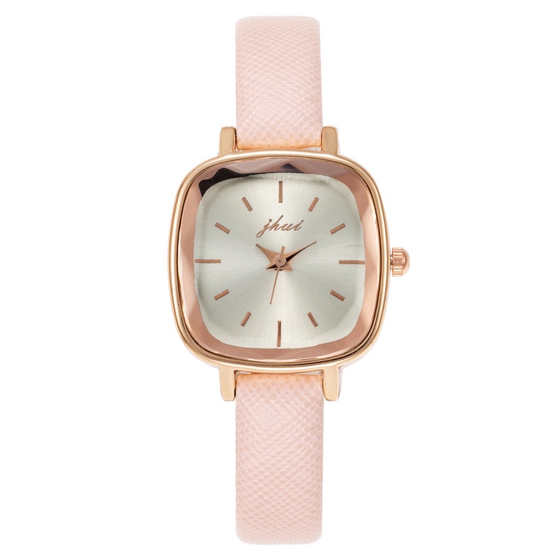 SANGCAKRA COD-Jam Tangan Wanita Korea Casual Dial Kotak Analog Quartz Strap PU High Quality Import New Model Unik - JW42