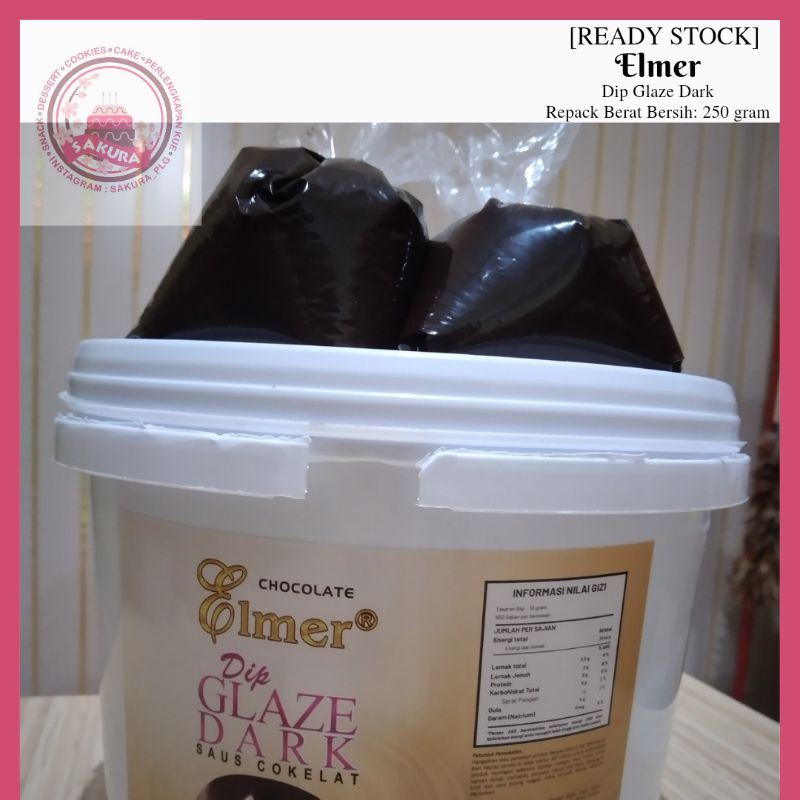 

[READY STOCK] ELMER DIP GLAZE DARK REPACK 250gram