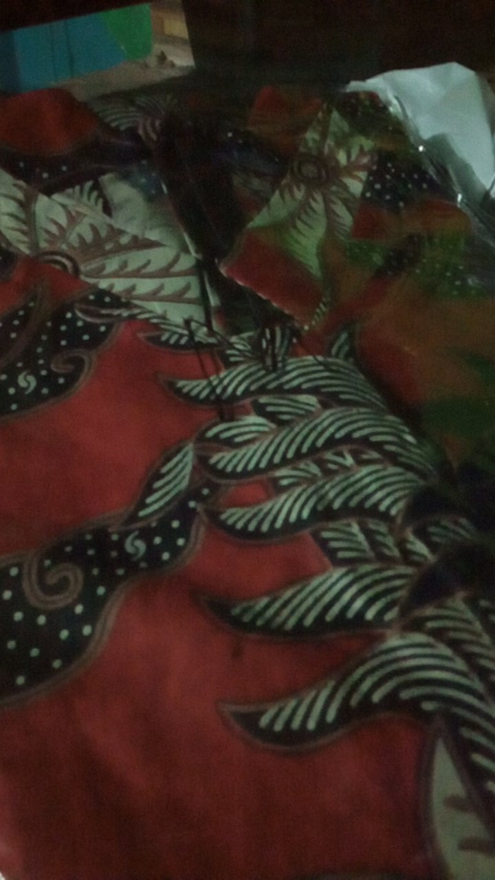 Murah Aserehe Zigzag Tunik Jumbo Batik Mataraman Sogan Camaline Seragam Kantor Kerja.