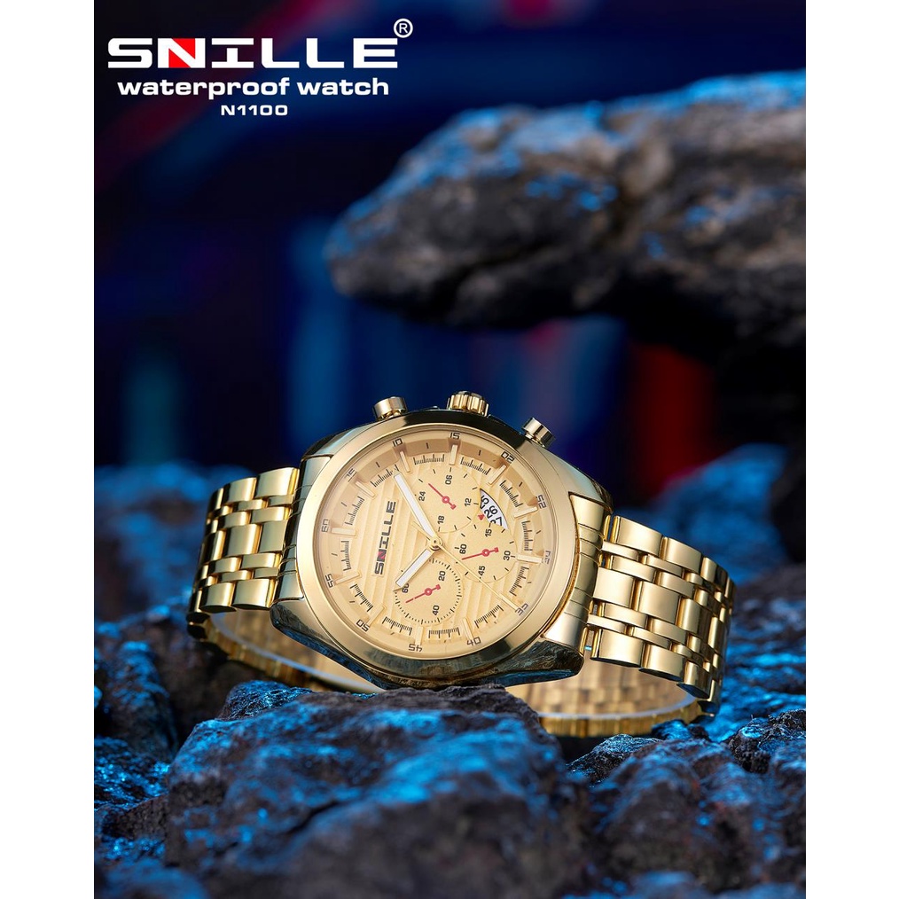 JAM TANGAN PRIA SNILLE ORIGINAL ANTI AIR RANTAI FASHION WATERPROOF