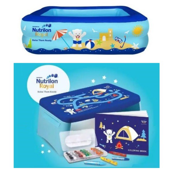 Hadiah Mainan Anak Susu Nutrilon Royal Kolam Renang Angin Mandi Bola Pool Meja Belajar Table Crayon