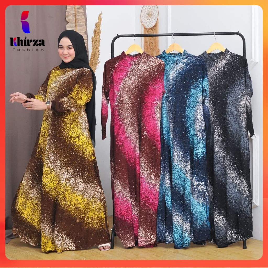 GAMIS TWILL ORI PEKLONGAN TERBARU 2021, GAMIS TWILL ABSTRAK MALAMAN ASLI BISA COD