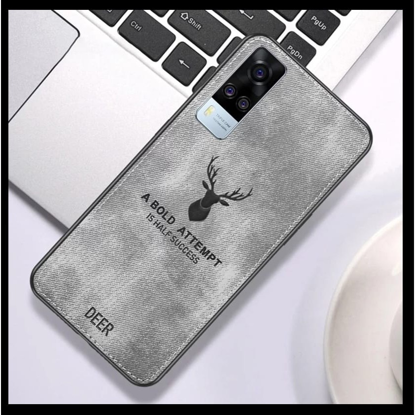 Case Deer Vivo Y51 SoftCase Deer Jeans Canvas SoftCase Pelindung Belakang Back Cover